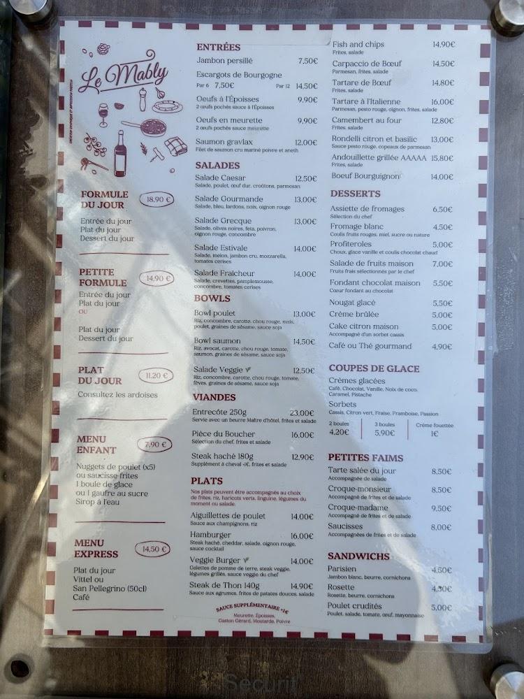 Brasserie Le Mably - Menu Image 3